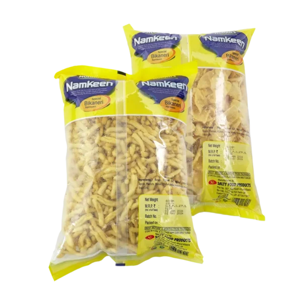 Bhavanagari Plain + Besan Papri (Pack of 2) 400gm Each - Image 2