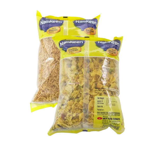 Bikaneri Bhujia + khatta meetha mixture (Pack of 2) 400gm Each - Image 2